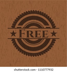  Free wooden emblem. Vintage.