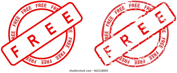 free word circle red stamp in vector format very easy to edit