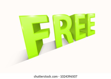 Free word. Illustration isolated on white background. Graphic concept for your design