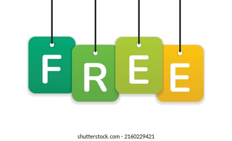 Free word on banner vector illustration.