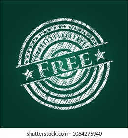 Free written with chalkboard texture