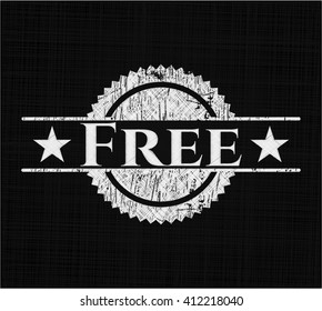 Free written with chalkboard texture