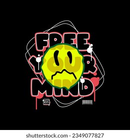 free your mind, suitable for screen printing t-shirts, clothes, jackets,hoodies.