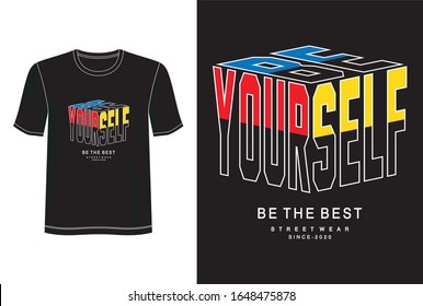 free your self typography design for print t shirt 