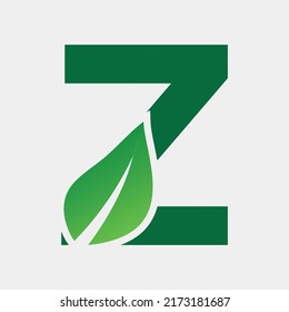 Free Z Letter Nature App Icon Logo Desgin Vector Shape Design Organic Leaf Green Gradient Color