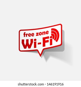 Free Zone wi-fi, sticker