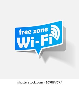 Free Zone wi-fi, sticker