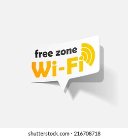 Free Zone wi-fi, sticker