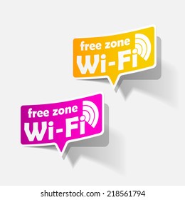 Free Zone wi-fi, sticker