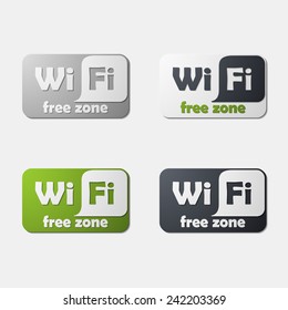 Free Zone wi-fi, sticker