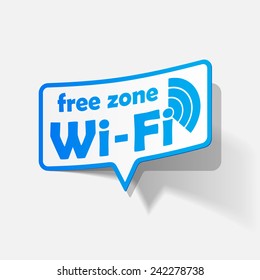 Free Zone wi-fi, sticker
