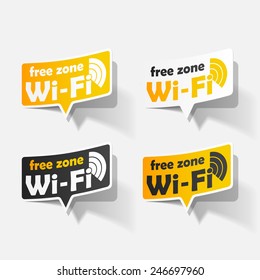 Free Zone wi-fi, sticker