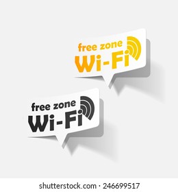 Free Zone wi-fi, sticker