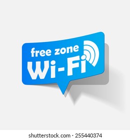 Free Zone wi-fi, sticker