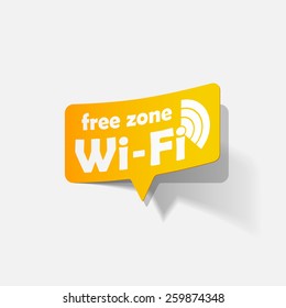 Free Zone wi-fi, sticker