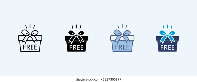 Freebie Multiple Icon Illustration Vector
