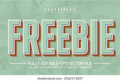 Freebie text editable style effect