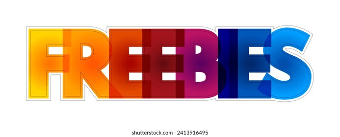 Freebies - colorful text quote, concept background