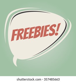 freebies retro speech bubble