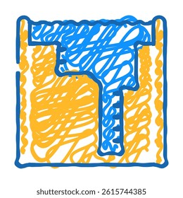 freediving water pool doodle icon sketch vector. freediving water pool sign. isolated symbol illustration
