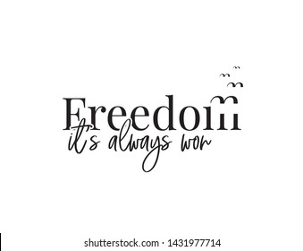 the word freedom