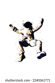 Freedom Astronaut Illustration Creative Design