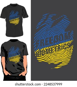 Freedom Biometrics Ukraine T-Shirt Design