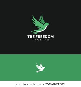 Freedom bird logo design template
