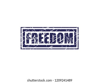 Freedom blue stamp