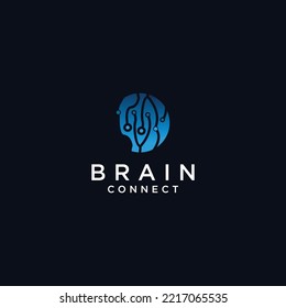 Freedom brain logo icon design template flat vector