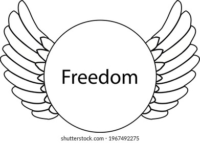 Freedom business concept, Freedom concept art, freedom wings.