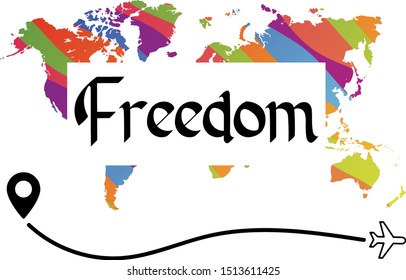 Freedom. Calligraphy saying for print. Vector Quote