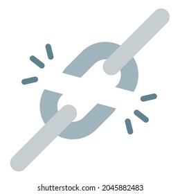 freedom with chain break free single isolated icon with flat style