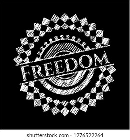 Freedom with chalkboard texture