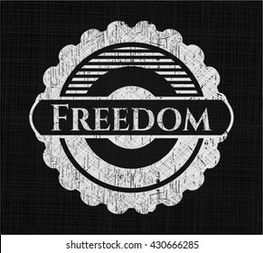 Freedom with chalkboard texture