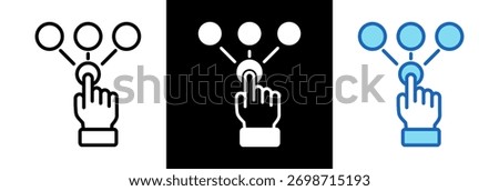 Freedom Of Choice Icon whiteblack Vector Illustration