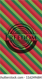 Freedom christmas colors style emblem.