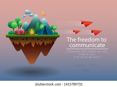 Freedom of communication is an image comics concept vector.