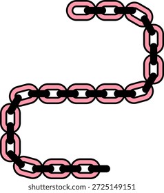 Ilustração do projeto da cadeia quebrada do conceito da liberdade