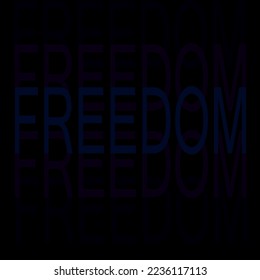 Freedom  concept dark mode vector background