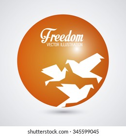 Freedom concept with icons  design, vector illustration 10 eps graphic.