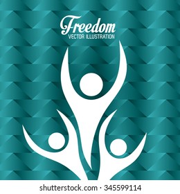 Freedom concept with icons  design, vector illustration 10 eps graphic.