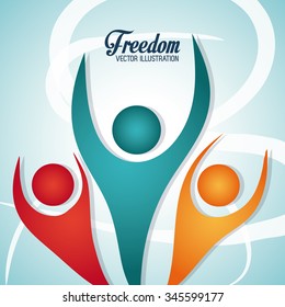 Freedom concept with icons  design, vector illustration 10 eps graphic.
