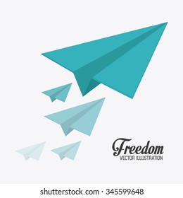 Freedom concept with icons  design, vector illustration 10 eps graphic.