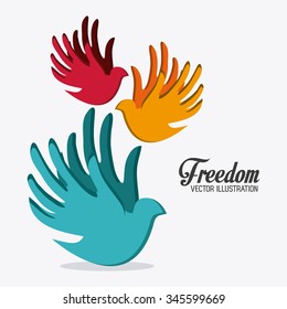 Freedom concept with icons  design, vector illustration 10 eps graphic.
