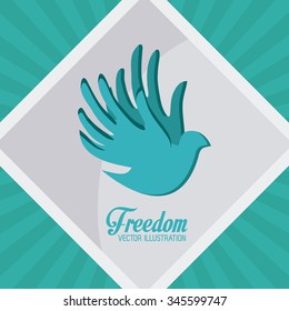 Freedom concept with icons  design, vector illustration 10 eps graphic.