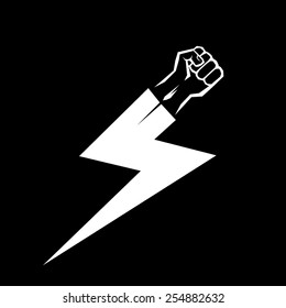 freedom concept. vector  fist icon.