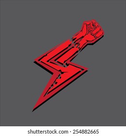 freedom concept. vector  fist icon.