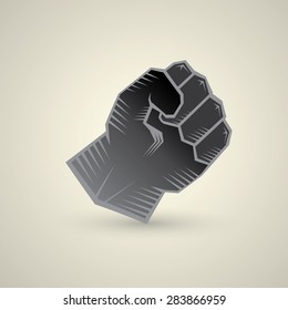 freedom concept. vector fist icon
