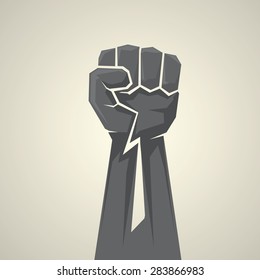 freedom concept. vector fist icon